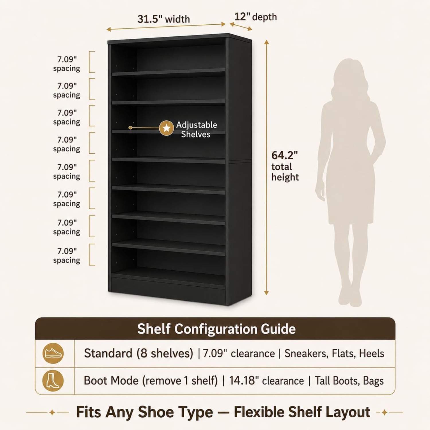 9-Tier Tall Shoe Rack Cabinet  - Shoe Rack Cabinet Narrow Entryway recension och pris