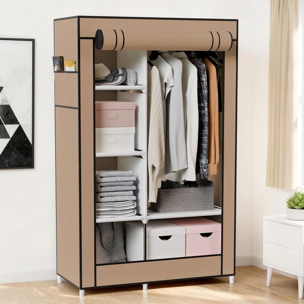 Closet Storage For Hanging Clo - Wardrobe Closet Portable Fabric Cover recension och pris