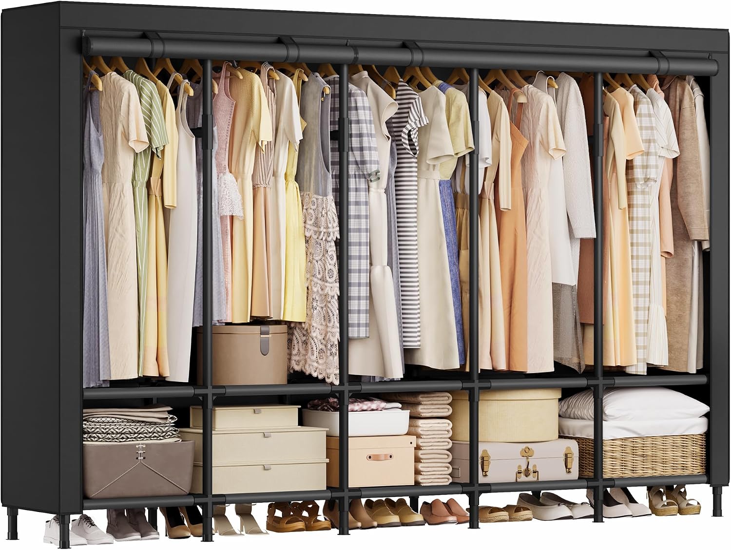 Portable Wardrobe Closet 83.5  - Wardrobe Closet Portable Fabric Cover recension och pris